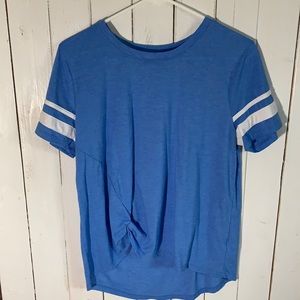 Light Blue Front Knot Tshirt - Size Large